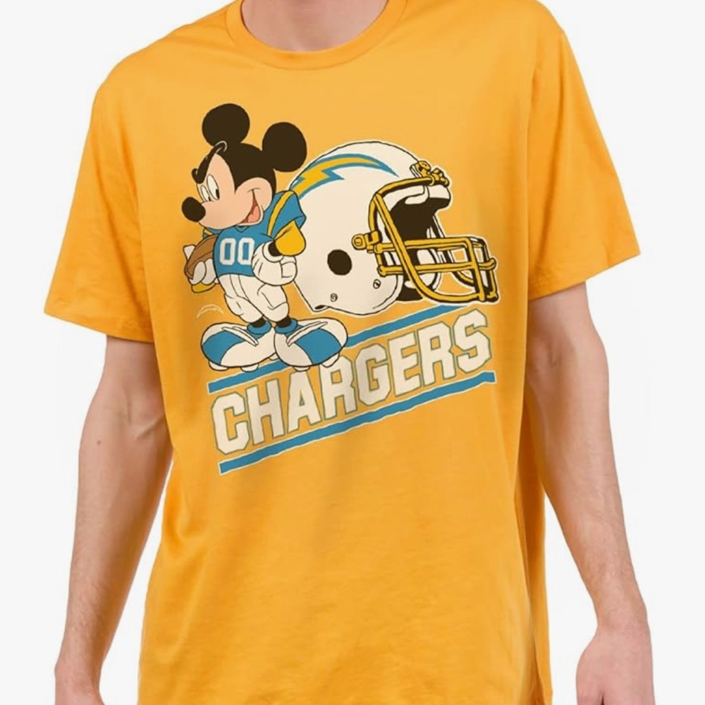 Junk Food Clothing x Disney x NFL - Los Angeles Chargers Tee Shirt